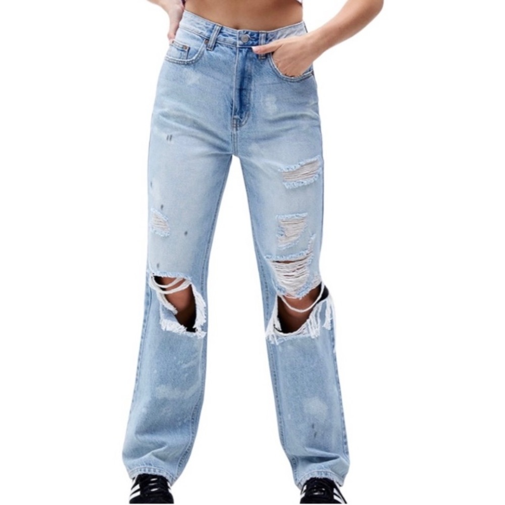 NWT PacSun Eco Light Blue Distressed 90’s Boyfriend Jeans